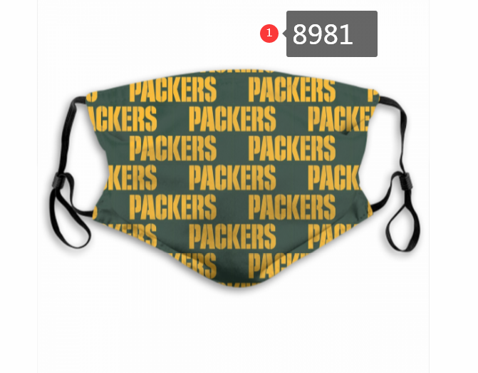 2020 NFL Green Bay Packers #5 Dust mask with filter->nfl dust mask->Sports Accessory